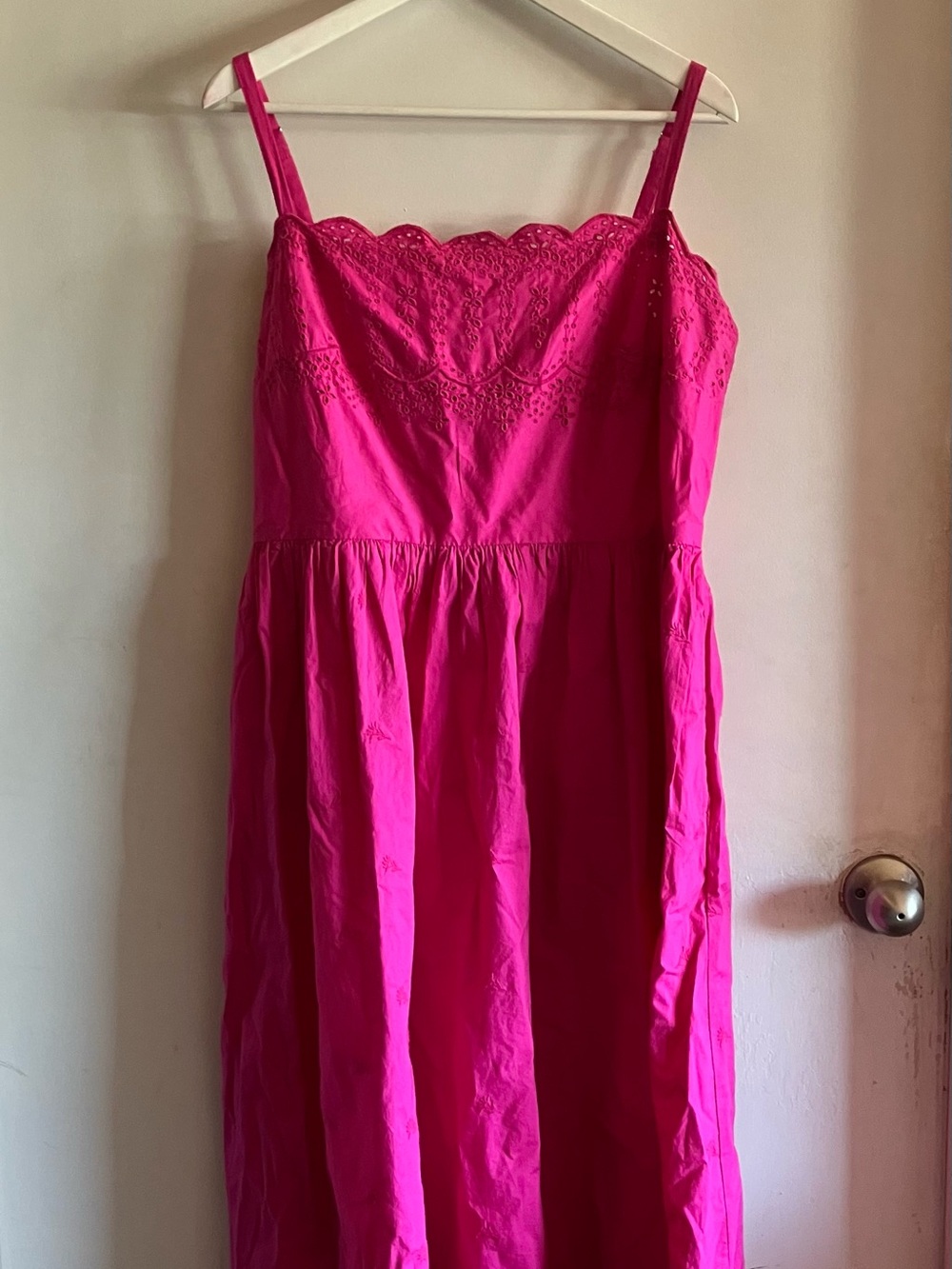 GAP Hot Pink Eyelet Maxi Dress size L